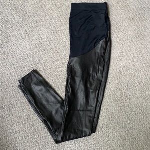 Spanx Maternity Faux Leather Leggings